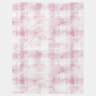 Cobertor De Velo Xadrez rosa -  - Banhas brancas