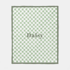 Cobertor De Velo Xadrez Rustic Natural Sage Gingham