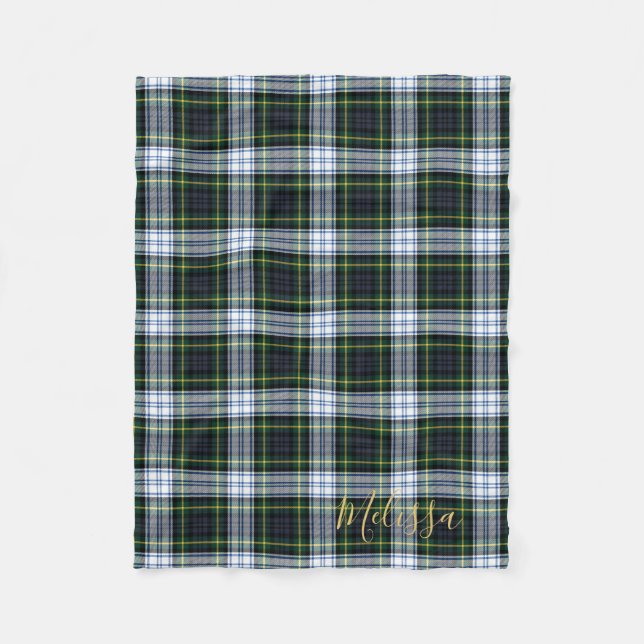 Cobertor De Velo Xadrez rusticada personalizada Clan Gordon Tartan (Frente)