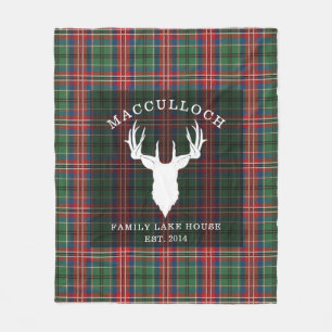 Cobertor De Velo Xadrez Tartan Clan MacCulloch Family Lake House