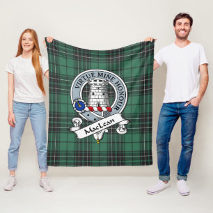 Cobertor De Velo Xadrez Tartan Crachá Clã de Caça MacLean