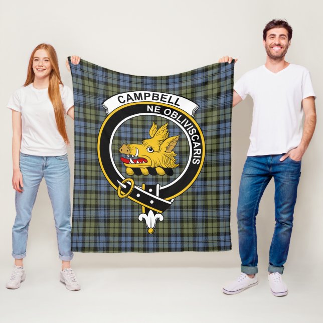 Cobertor De Velo Xadrez Tartan Desbotado do Clã Campbell (In Situ)