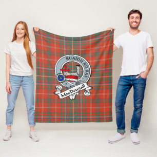 Cobertor De Velo Xadrez Tartan do Crachá Clã Antigo MacDougall