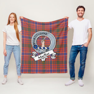 Cobertor De Velo Xadrez Tartan do Crachá Clã Antigo MacRae