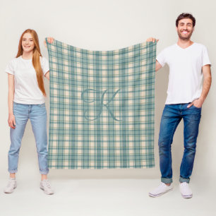 Cobertor De Velo Xadrez Tártano Verde Azul Bege Buffalo Plaid