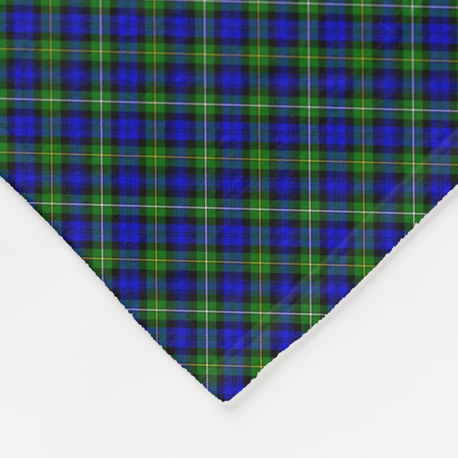 Cobertor De Velo Xadrez verde azul Campbell tartan (Quina)