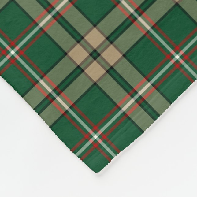 Cobertor De Velo Xadrez Verde e Tan O'Neill Tartan (Quina)