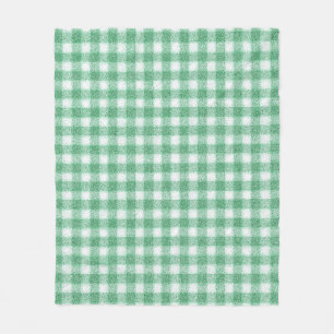 Cobertor De Velo Xadrez Verde Menta Infantil 