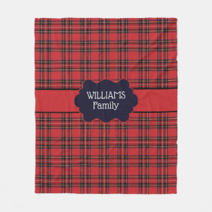Cobertor De Velo Xadrez Vermelha de Tartan - Aberto de Livre Person