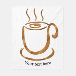 Cobertor De Velo Xícara Fumegante de Java | Café Curvo de Madeira &