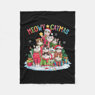 Cobertor De Velo Xmas Cat Lover Meowy Catmas Cat Tree Lig