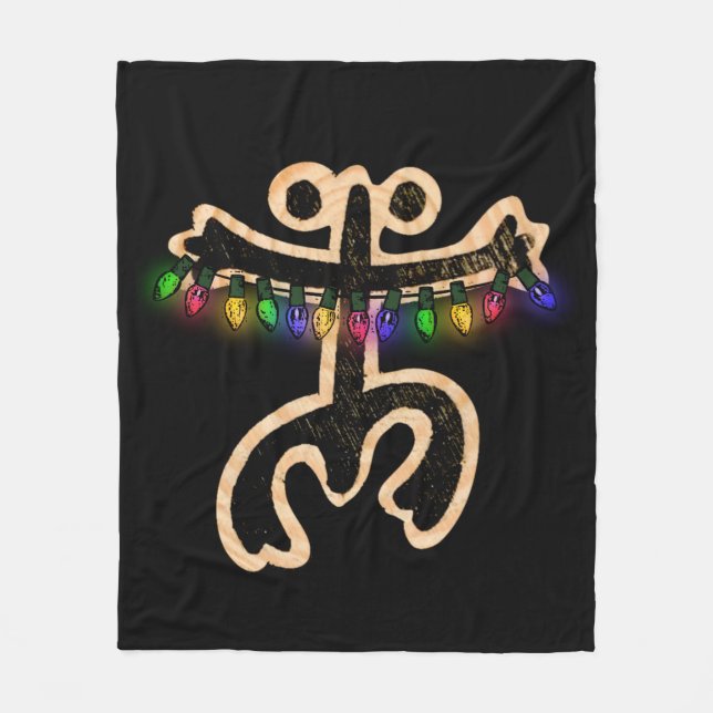 Cobertor De Velo Xmas Coqui Taino Fleece Blanket (Frente)