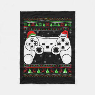 Cobertor De Velo Xmas de controladora de videogame de suéter de Nat