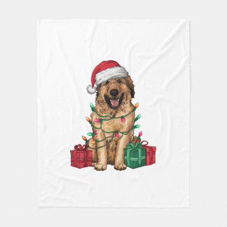Cobertor De Velo Xmas Lighting Santa Hat Anatolian Shepherd Chr