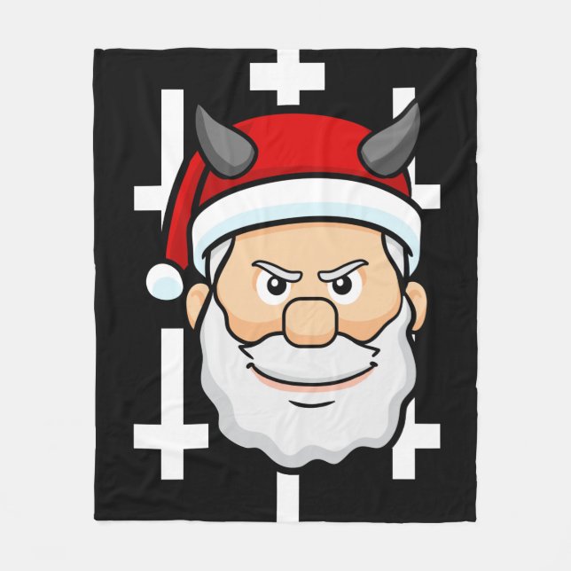 Cobertor De Velo xmas mau santa claus feio (Frente)