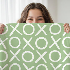 Cobertor De Velo XOXO Hugs & Kisses Green Stylish Modern Pattern