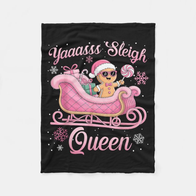 Cobertor De Velo Yaas Sleigh Queen Sleigh Girl Matching Christmas  (Frente)