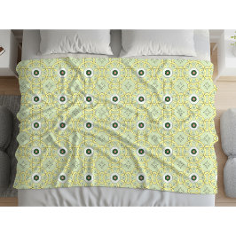 Cobertor De Velo Yellow decorative geometric patterned