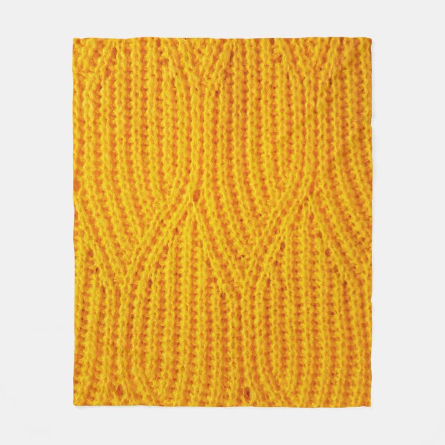 Cobertor De Velo Yellow knitted surface textile material background (Frente)