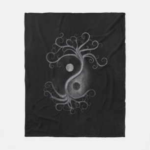 Cobertor De Velo Yin Yang Swirl Tree