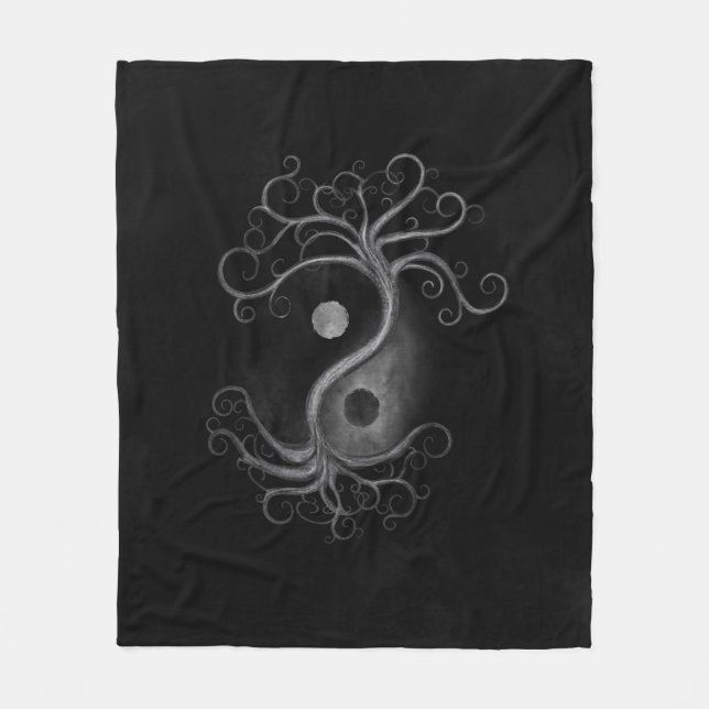Cobertor De Velo Yin Yang Swirl Tree (Frente)