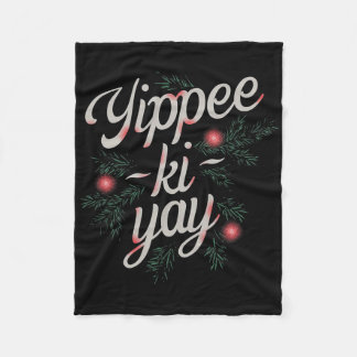Cobertor De Velo Yippee Ki-yay Funny Christmas