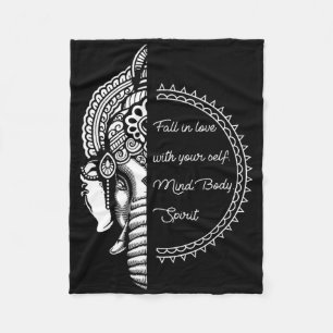 Cobertor De Velo Yoga Espiritual Ame a Si Mesmo Meditação Elefante
