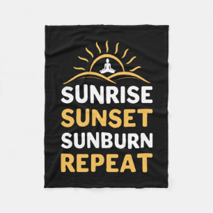 Cobertor De Velo Yoga Lover Yoga Sunrise Sunset Repetir