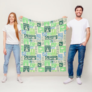 Cobertor De Velo Yoga Pattern fleece blankets