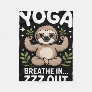 Cobertor De Velo Yoga Respire Dentro Zzz Fora Preguiça _2