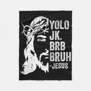 Cobertor De Velo Yolo Jk Brb Bruh Jesus Engraçado Ressurreição De P