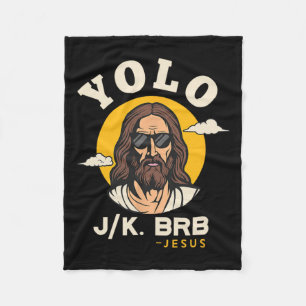 Cobertor De Velo Yolo Jk Brb Jesus Páscoa Engraçada Christian Faith
