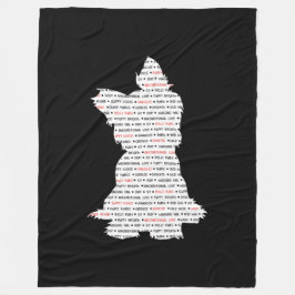 Cobertor De Velo Yorkie/arte palavra do yorkshire terrier