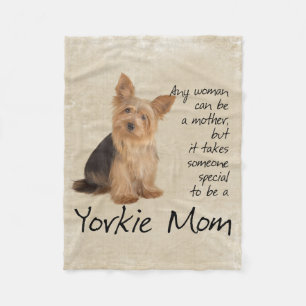 Cobertor De Velo Yorkie Mamãe Fleece Blanket