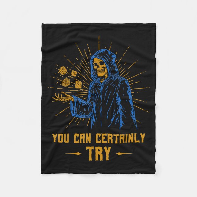 Cobertor De Velo You Can Certainly Try Skeleton Wizard Fantasy Meme (Frente)
