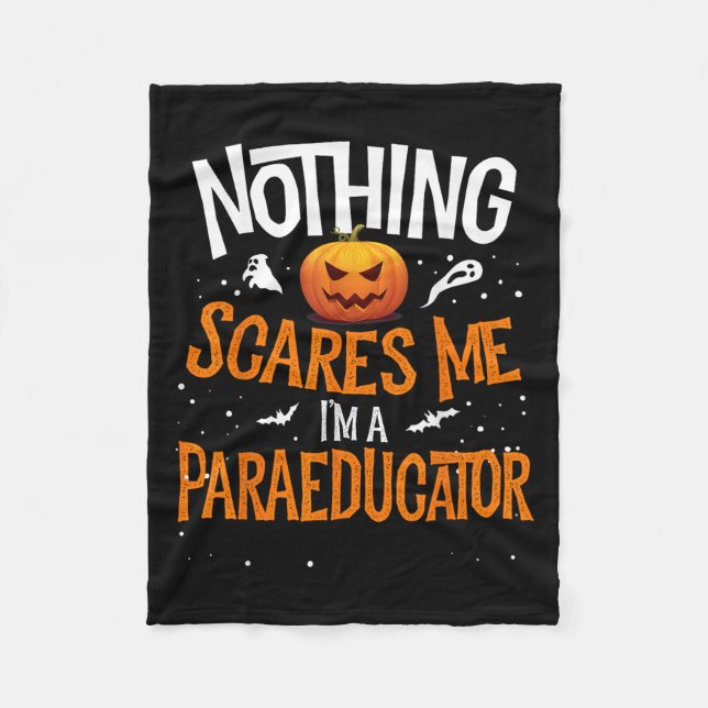 Cobertor De Velo You Cannot E Me I'm A Paraeducator Halloween Para  (Frente)