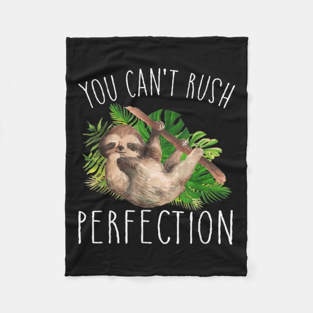 Cobertor De Velo You Can't Rush Perfection Funny Sloth  (Frente)