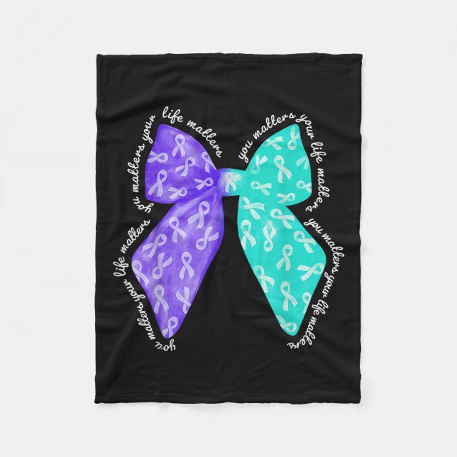 Cobertor De Velo You S Your Life S Suicide Prevention Awareness  (Frente)