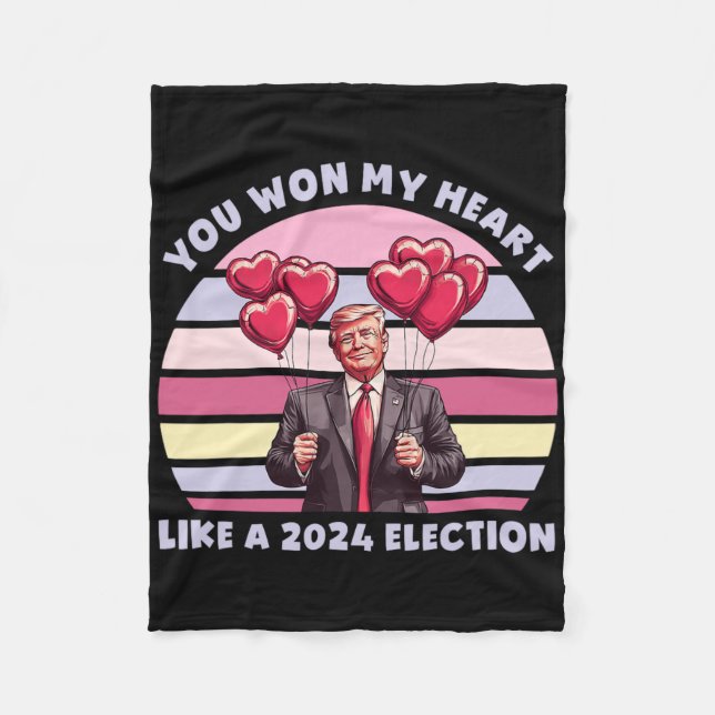 Cobertor De Velo You Won My Heart Like A 2024 Election Funny Trump  (Frente)