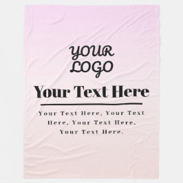 Cobertor De Velo Your Logo & Text | Pink & Peach Ombre