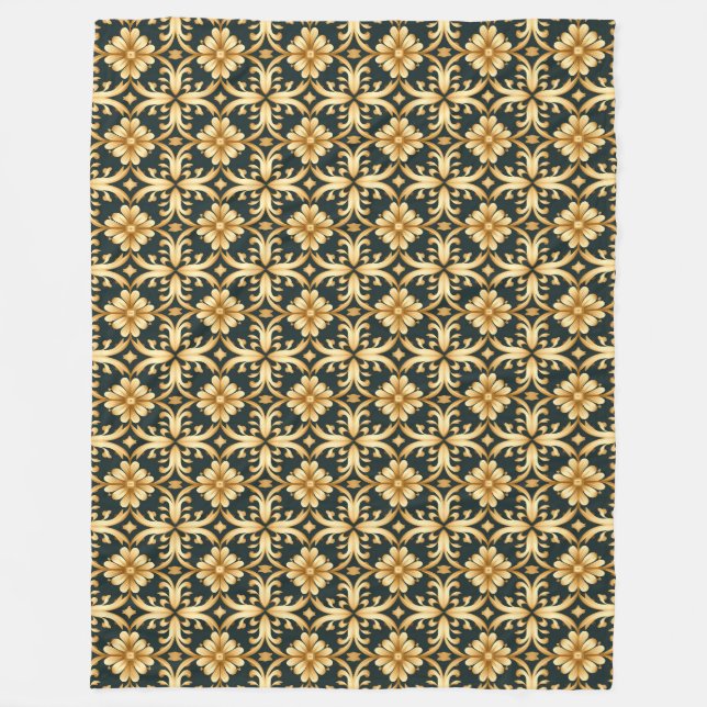 Cobertor De Velo Yuletide Dourado Glimmer Fleece Blanket (Frente)