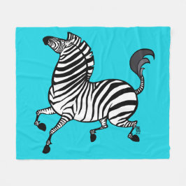 Cobertor De Velo Zebra 3 Fleece Blanket