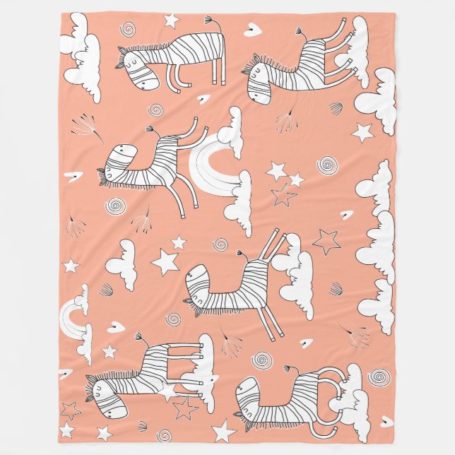 Cobertor De Velo Zebra Animal Line Set (Frente)
