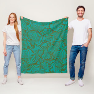 Cobertor De Velo Zebra Fan Palm Hawaii Tropical Jade Green