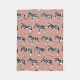 Cobertor De Velo Zebra - Padrão Animal Exótico, Cor-de-rosa