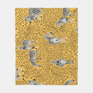 Cobertor De Velo Zebra stripes: fundo sem costura desenhado à mão.