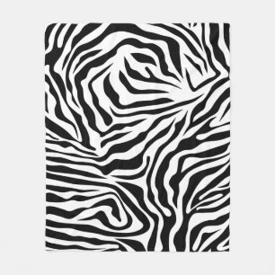 Cobertor De Velo Zebra Stripes Impressão Animal Selvagem Preta E B