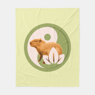 Cobertor De Velo Zen Capybara Yin Yang