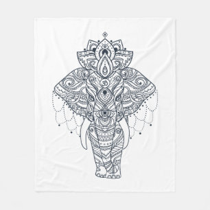 Cobertor De Velo Zentangle inspirou o elefante