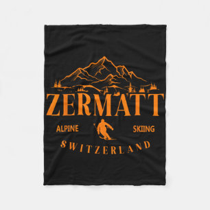 Cobertor De Velo Zermatt Alpes Suíços Esqui Alpino Suíça Monte